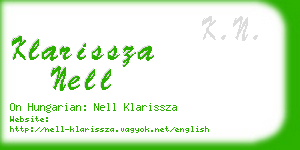 klarissza nell business card